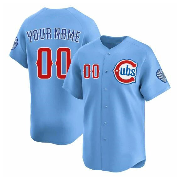 Custom Chicago Cubs Blue Fedasgoge 2024-25 2nd Alternate Limited Stitched Jersey
