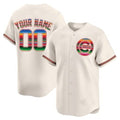 Custom Chicago Cubs Mexico Vapor Premier Limited Jersey ¨C Cream Fedasgoge