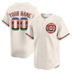 Custom Chicago Cubs Mexico Vapor Premier Limited Jersey ¨C Cream Fedasgoge