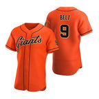 San Francisco Giants #9 Brandon Belt Orange Fedasgoge Alternate Jersey