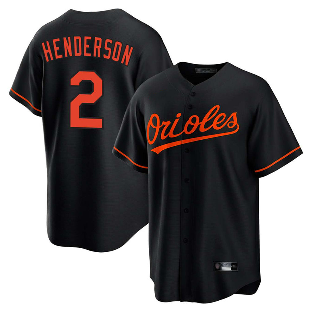 Baltimore Orioles #2 Gunnar Henderson Player Black Fedasgoge Home Game Stitched Jerseys