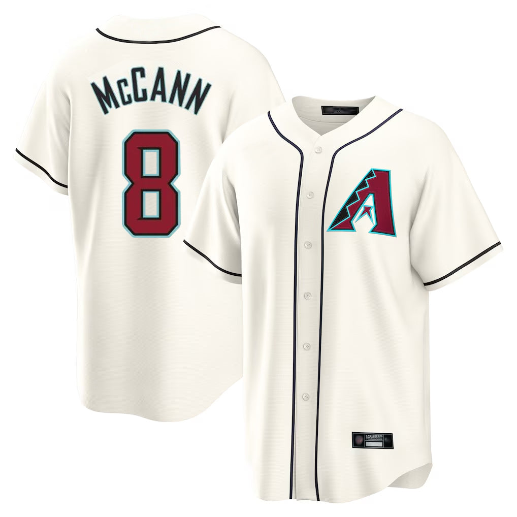 Arizona Diamondbacks #8 James McCann Player Cream Fedasgoge Home Game Stitched Jerseys