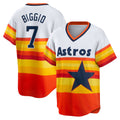 Houston Astros #7 Craig Biggio White Fedasgoge Home Cooperstown Collection Player Jersey