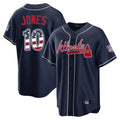 Atlanta Braves #10 Chipper Jones Player Navy Fedasgoge USA 250 Fourth Of July Limited Home Game Stitched Jerseys