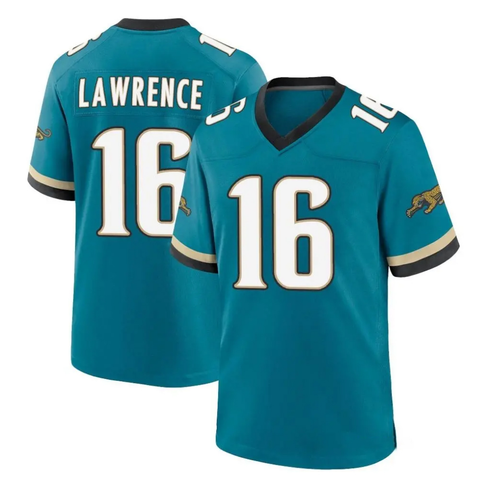J.Jaguars #16 Trevor Lawrence Player Teal Prowler Throwback Limited Home Game Stitched Jersey Fedasgoge