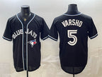 Toronto Blue Jays #5 Daulton Varsho 2026 Fashion Replica Black Fedasgoge Out Stitched Jersey