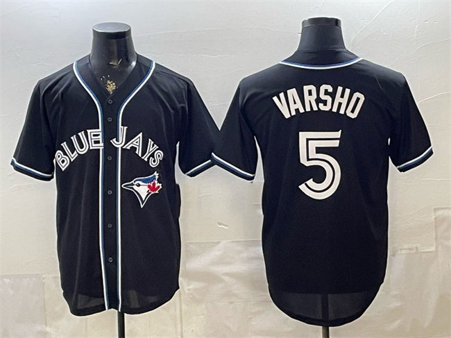 Toronto Blue Jays #5 Daulton Varsho 2026 Fashion Replica Black Fedasgoge Out Stitched Jersey