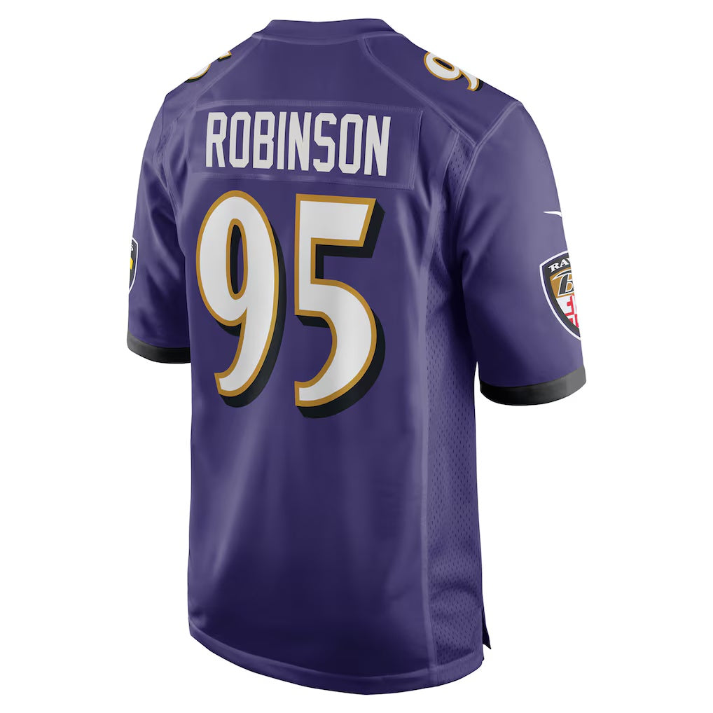 B.Ravens #95 Tavius Robinson Purple Fedasgoge Team Game Jersey