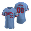 Custom Minnesota Twins Light Blue Fedasgoge Stitched Flex Base Jersey
