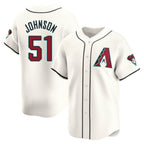 Arizona Diamondbacks #51 Randy Johnson Player Cream Fedasgoge Limited Home Game Stitched Jerseys