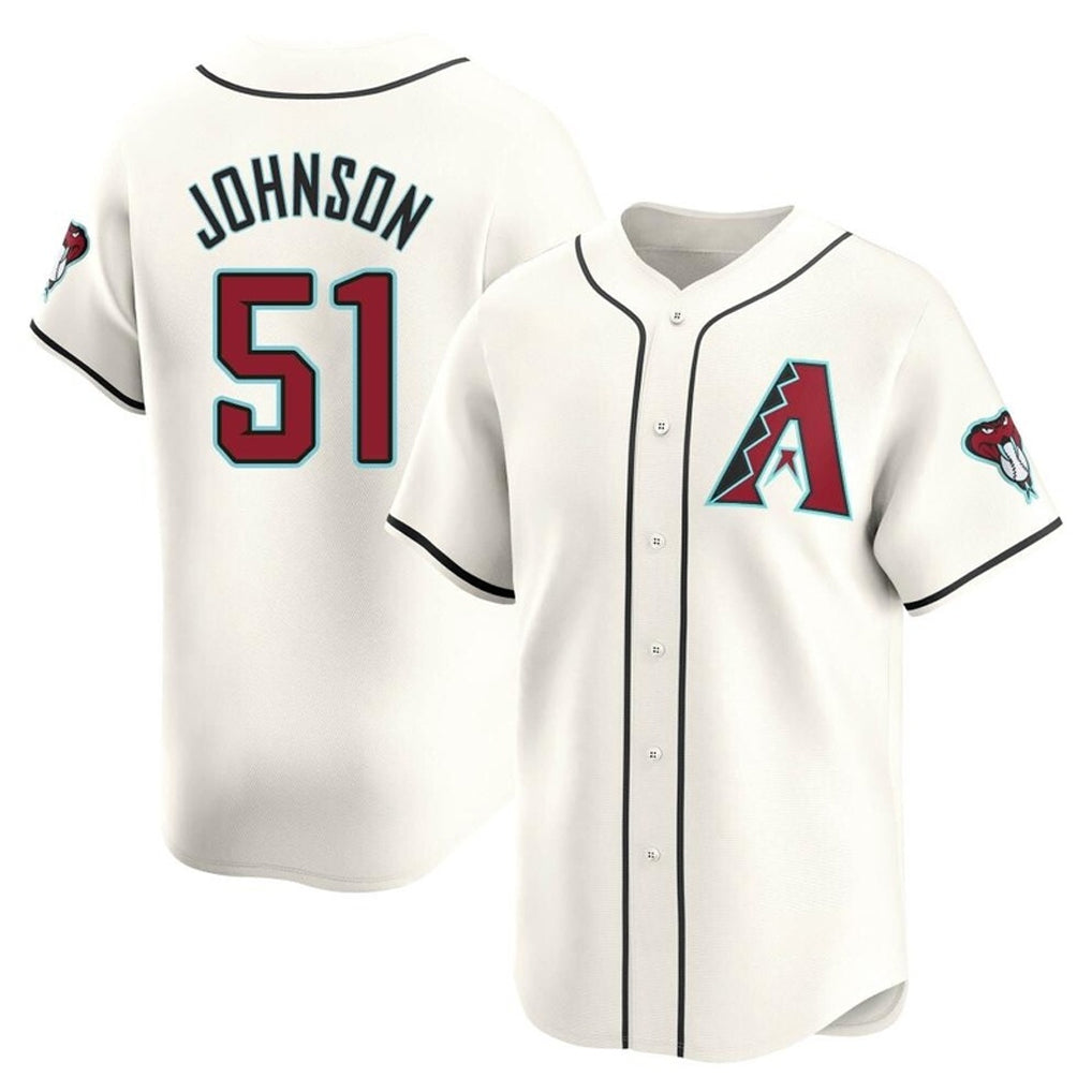Arizona Diamondbacks #51 Randy Johnson Player Cream Fedasgoge Limited Home Game Stitched Jerseys