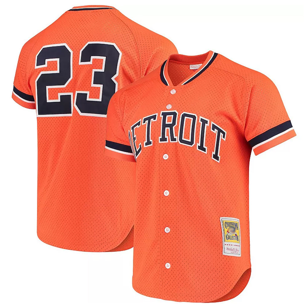 Detroit Tigers #23 Kirk Gibson Player Orange Fedasgoge DMitchell & Ness Cooperstown Collection Batting Limited Stitched Jerseys