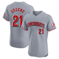 Cincinnati Reds #21 Hunter Greene Player Gray Fedasgoge Limited Elite Home Stitched Jerseys