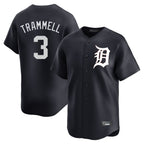 Detroit Tigers #3 Alan Trammell Player Navy Fedasgoge Home Limited Game Stitched Jerseys
