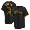 Chicago Cubs #9 Miguel Amaya Player Black Fedasgoge Snake Skin City Game Stitched Jerseys
