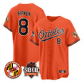 Baltimore Orioles #8 Cal Ripken Player Orange Fedasgoge 30th Anniversary of 2131 Home Game Stitched Jerseys