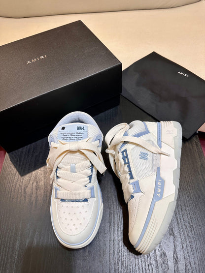 Men's Amiri Premium Leather Platform Mesh Shoes
