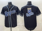 Kansas City Royals Team Big Logo 2026 Fashion Replica Black Fedasgoge Out Stitched Jerseys 2