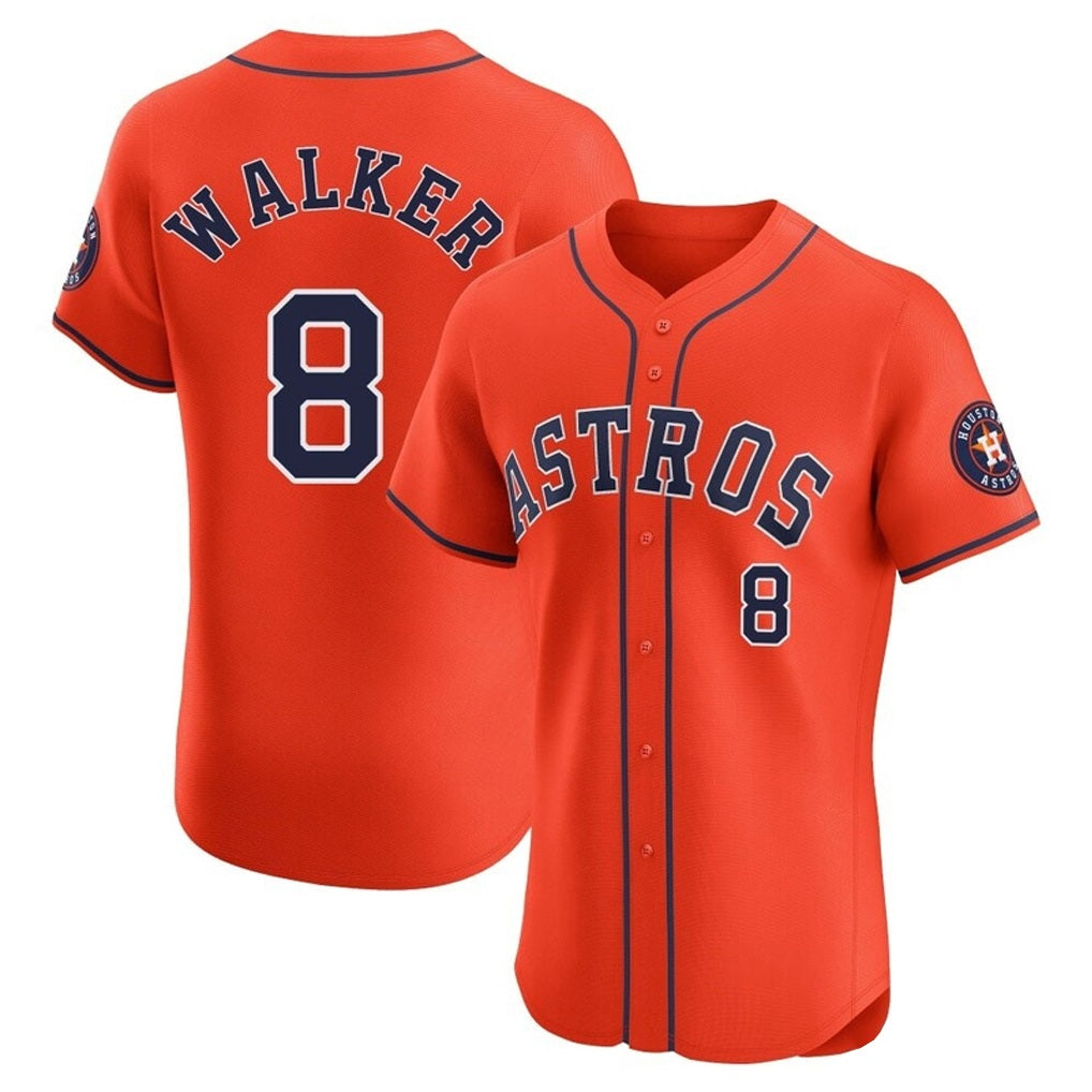Houston Astros #8 Christian Walker Player Orange Fedasgoge Home Limited Elite Stitched Jerseys