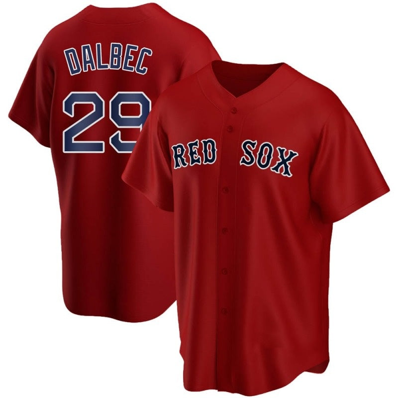 Boston Red Sox #29 Bobby Dalbec Red Fedasgoge Stitched Cool Base Jersey