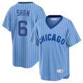 Chicago Cubs #6 Matt Shaw Player Blue Fedasgoge T-shirt Cooperstown Collection Limited Stitched Jerseys