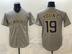 Milwaukee Brewers #19 Robin Yount Grey Fedasgoge Home Limited Stitched Jersey