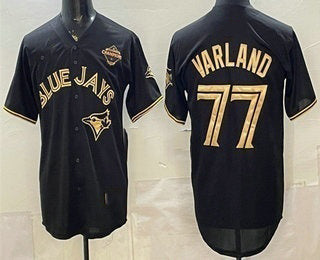 Toronto Blue Jays #77 Louis Varland Black Gold Fedasgoge 2025 American League Champions Limited Jersey