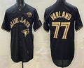 Toronto Blue Jays #77 Louis Varland Black Gold Fedasgoge 2025 American League Champions Limited Jersey