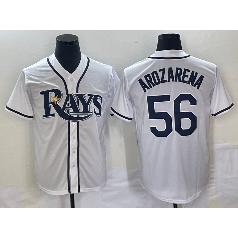 Tampa Bay Rays #56 Randy Arozarena White Fedasgoge Stitched Cool Base Jersey