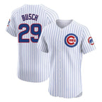 Chicago Cubs #29 Michael Busch Player White Fedasgoge Limited Elite Home Game Stitched Jerseys