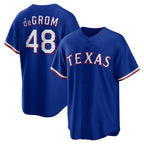 Texas Rangers #48 Jacob deGrom Royal Fedasgoge Cool Base Stitched Jersey