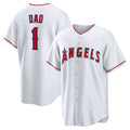 Los Angeles Angels #1 Dad White Fedasgoge Home Replica Jersey