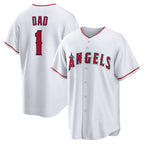 Los Angeles Angels #1 Dad White Fedasgoge Home Replica Jersey
