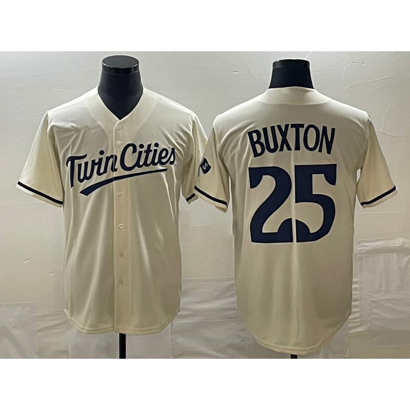 Minnesota Twins #25 Byron Buxton 2023 Cream Fedasgoge Cool Base Stitched Jersey