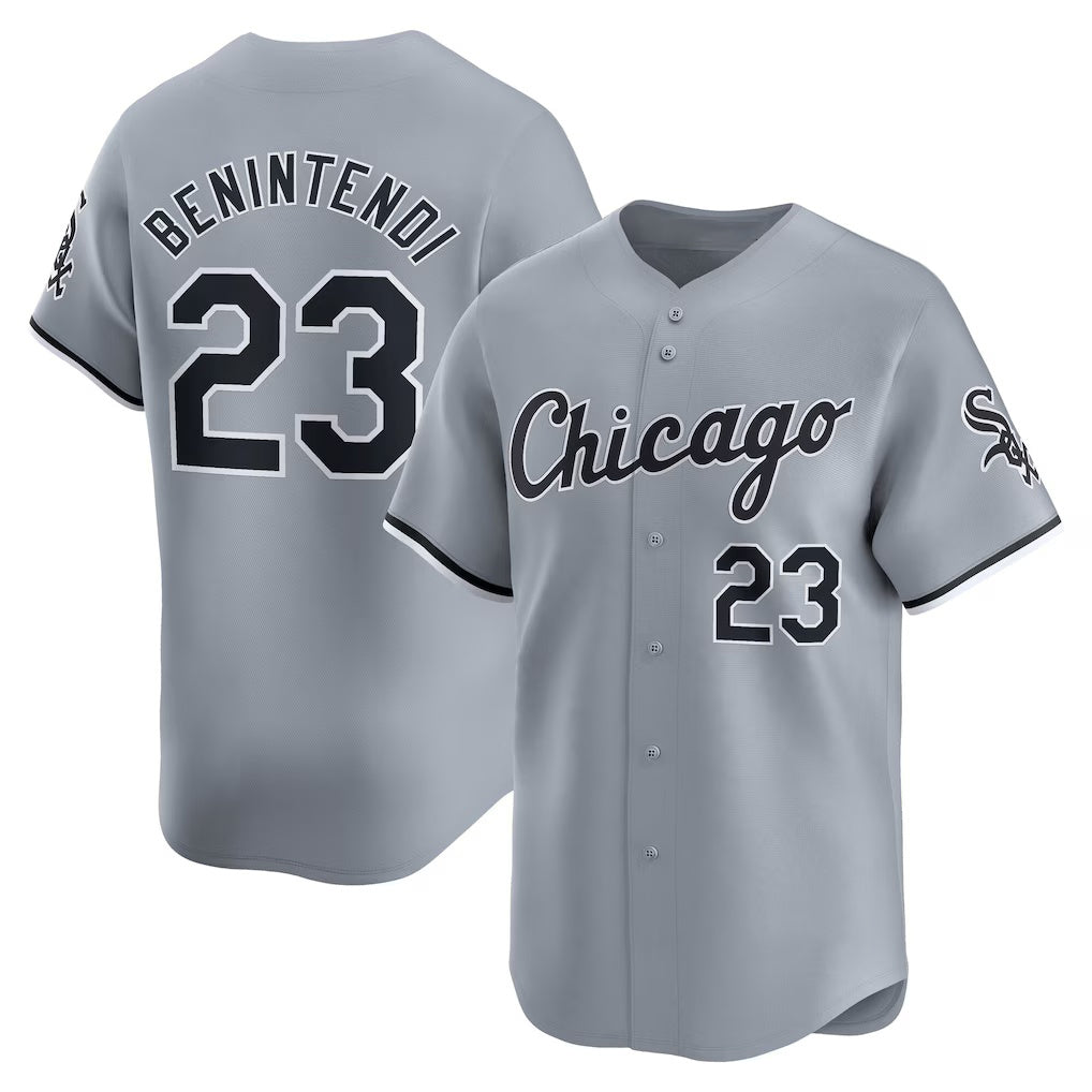 Chicago White Sox #23 Andrew Benintendi White Fedasgoge Road Limited Player Jersey
