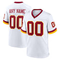 Custom W.Commanders White Fedasgoge Game Jersey