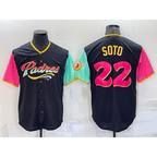 San Diego Padres #22 Juan Soto Black Fedasgoge 2022 City Connect Cool Base Stitched Jersey