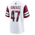 W.Commanders #47 Zane Gonzalez White Fedasgoge Game Jersey