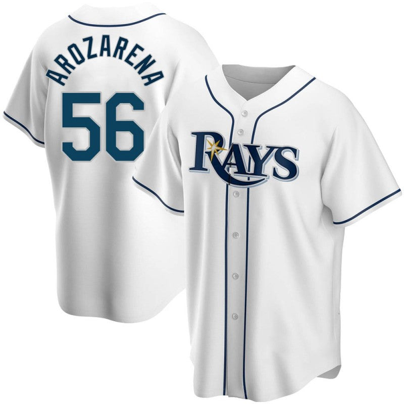 Tampa Bay Rays #56 Randy Arozarena Replica White Fedasgoge Home Jersey