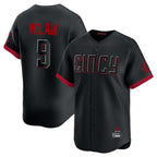 Cincinnati Reds #9 Matt McLain Player Black Fedasgoge City Connect Home Limited Stitched Jerseys