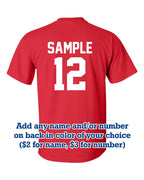 Sports Team T-Shirt with Your Custom Text | Available in Sizes S-5XL