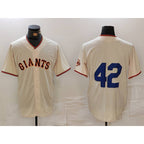 San Francisco Giants #42 Jackie Robinson Cream Fedasgoge Limited Stitched Cool Base Jersey