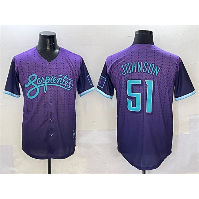 Arizona Diamondbacks #51 Randy Johnson Purple Fedasgoge 2025 City Connect Limited Stitched Jersey