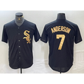 Chicago White Sox #7 Tim Anderson Black Gold Fedasgoge Cool Base Stitched Jersey