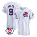 Chicago Cubs #9 Miguel Amaya Player White Fedasgoge 150th Anniversary Limited Elite Home Game Stitched Jerseys