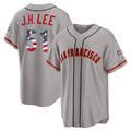 San Francisco Giants #51 Jung Hoo Lee USA 250 Fourth of July Road Stadium Jersey - Gray Fedasgoge