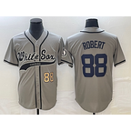 Chicago White Sox #88 Luis Robert Number Grey Fedasgoge Cool Base Stitched Jersey