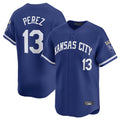 Kansas City Royals #13 Salvador Perez Player Royal Fedasgoge Limited Home Stitched Jerseys
