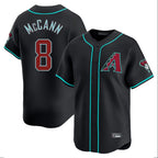 Arizona Diamondbacks #8 James McCann Player Black Fedasgoge Limited Home Game Stitched Jerseys