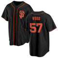 San Francisco Giants #57 Alex Wood Black Fedasgoge Alternate Jersey